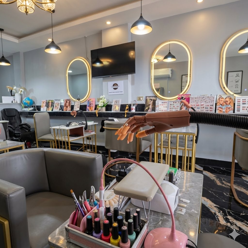 Premium hands-on training station for international beauty courses in Cavite and Manila at London Fashion Training Center.